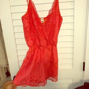Red Lacey romper!